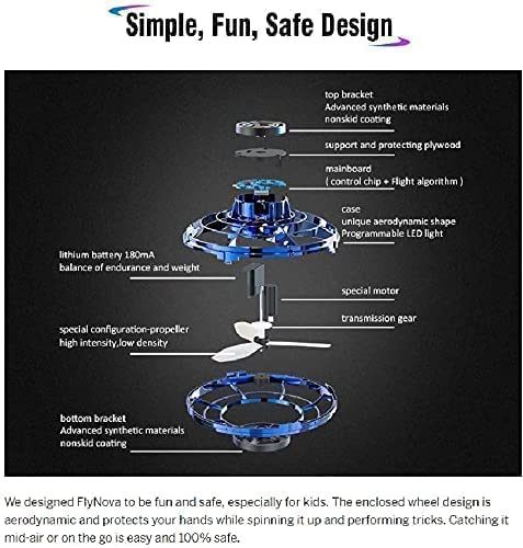 Flying Orb Spinner, Ufo Flying Spinner Toy, Hand Controlled Boomerang Hover Spinner
